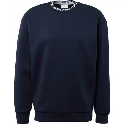 s.Oliver Sweater majica mornarsko plava / bijela