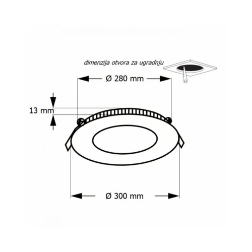  LED PANEL U/Z KNC1-24W 6500K Cene