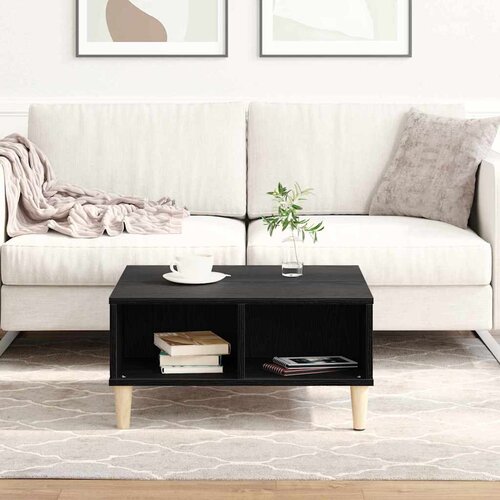  Kava Stol Crni hrast 60 x 60 x 30 cm Konstruirano drvo Slike