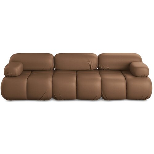 Makamii Smeđa sofa od imitacije kože 285 cm Lokua &amp;ndash; Slike