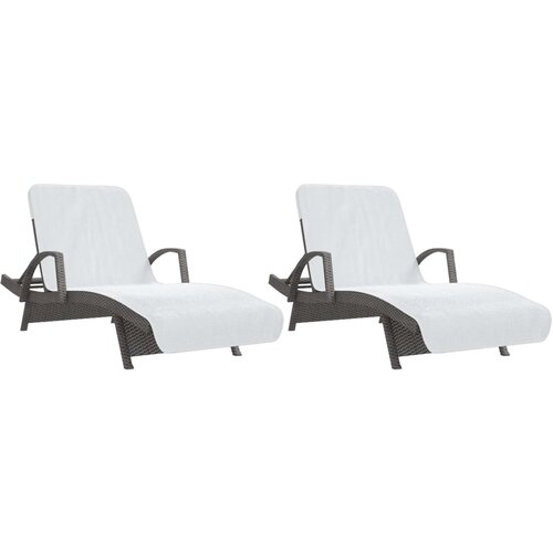  Ručnici za plažu 2 kom bijeli 75 x 200 cm od tkanine 400 GSM Slike
