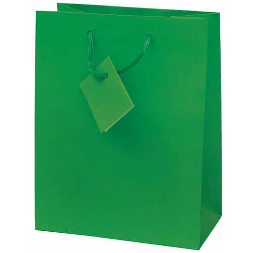  darilna vrečka, plastificirana, srednja, mat zelena