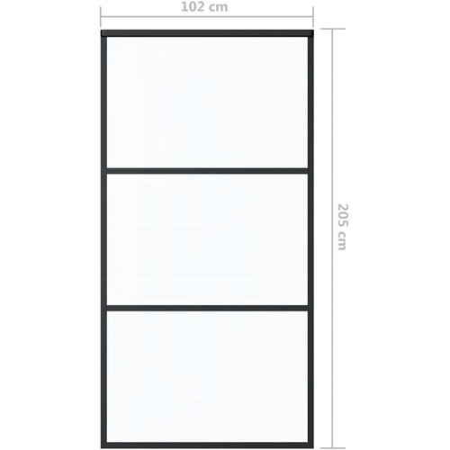  Klizna vrata od stakla ESG i aluminija 102 x 205 cm crna Slike