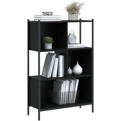  Regal za knjige crni 72x28x109 cm od konstruiranog drva Slike