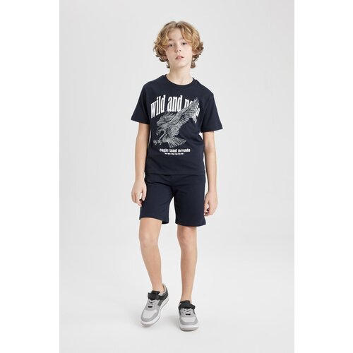 Defacto boy's printed short sleeve t-shirt shorts 2-Piece set Slike