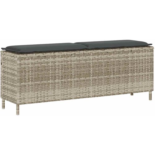  Vrtna klupa s jastukom svijetlosiva 110x30x40,5 cm poli ratan Cijene