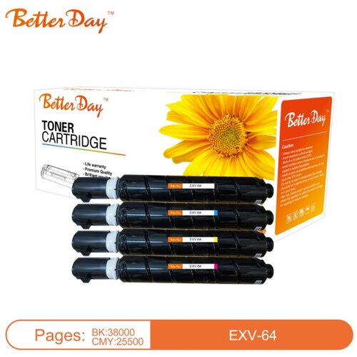 BetterDay toner C-EXV-64 c zam. kaseta za canon cyan 25.5k Slike