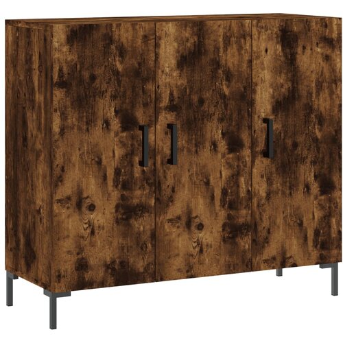  Komoda boja dimljenog hrasta 90 x 34 x 80 cm konstruirano drvo Slike