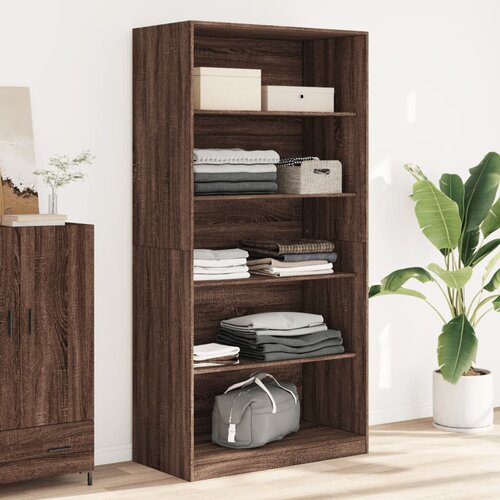  The Living Store Garderobna omara rjavi hrast 100x50x200 cm inženirski les - Garderobna Omara, (21458327) Cene