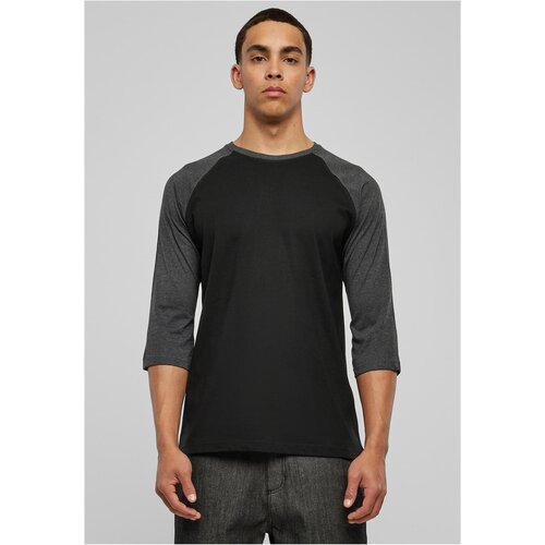 Urban Classics Contrasting 3/4 sleeve raglan t-shirt blk/cha Slike