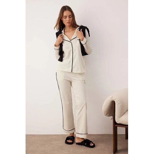 TRENDYOLMILLA Ženski set pidžame Thmaw26Pt00158, Beli Slike