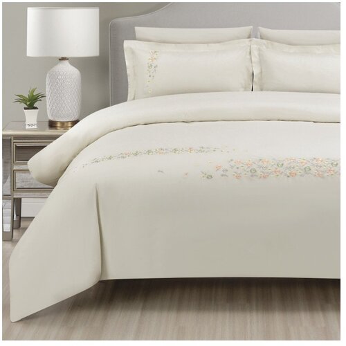 Mila Home Luxury Krem posteljina za krevet za jednu osobu od pamučnog satena s uključenom plahtom/6-dijelna 140x200 cm Maison Bloom &amp;ndash; Slike