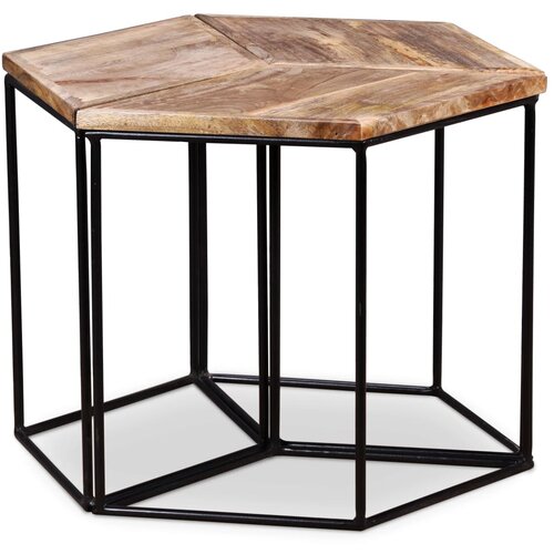 The Living Store Klubska mizica iz trdnega mangovega lesa 56x48x40 cm - Klubska Mizica, (21574849) Cene