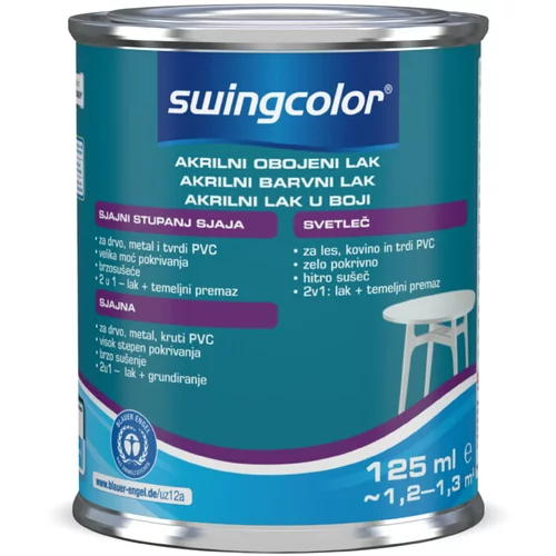 SWINGCOLOR Akrilni barvni lak Swingcolor (bele barve, sijaj, 125 ml)
