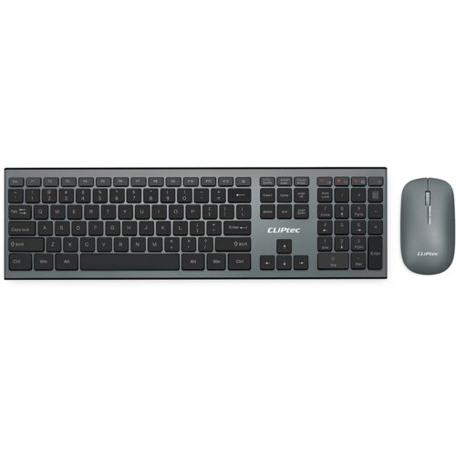 ClipTec Računalni&amp;scaron;ka Bluetooth tipkovnica RZK350 z BT mi&amp;scaron;ko 1200DPI - siva Slike