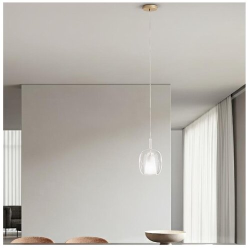  Ondaluce - Visilica na sajli THELMA 1xE27/15W/230V, prečnik 19,5 cm, zlatna/prozirna Cene