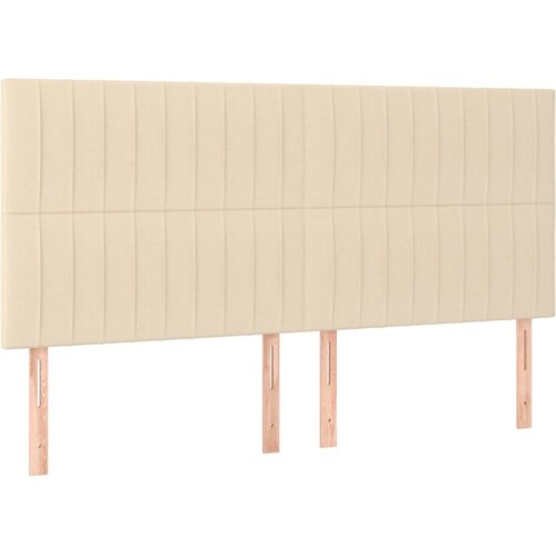  Krevet s oprugama i madracem krem 180x200 cm od tkanine Slike