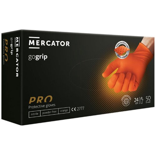  Jednokratne rukavice MERCATOR GOGRIP PRO narančaste bez pudera 50 kom - L Cijene