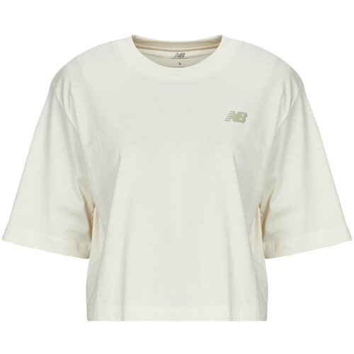 New Balance Majice s kratkimi rokavi LINEAR HERITAGE RELAXED T-SHIRT Bež Slike