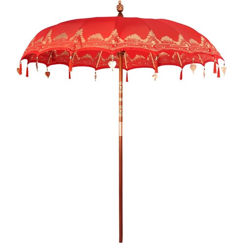vidaXL Suncobran Ostalo Crvena x 250 cm Pamuk i drvo Cijene