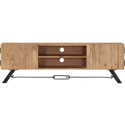 Maison Chic TV omarica - TV stojalo - Televizijska omarica 140x30x45 cm trden akacijev les, (21699020) Slike