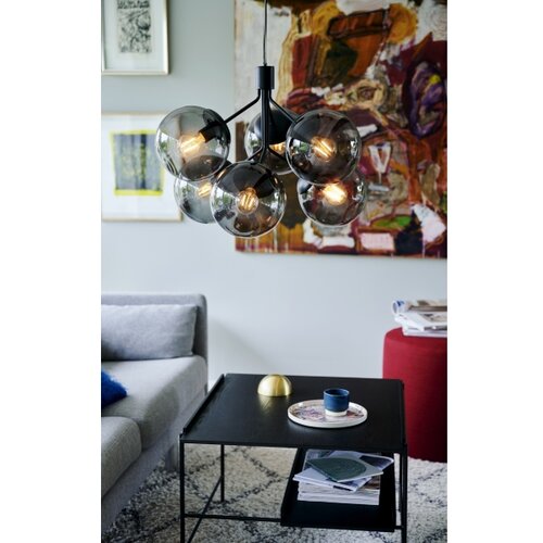 Nordlux visilica na sajli IVONA 6xE27/28W/230V crna Slike