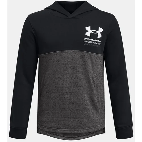 Under Armour UA Boys Rival Terry Hoodie Pulover otroška Črna