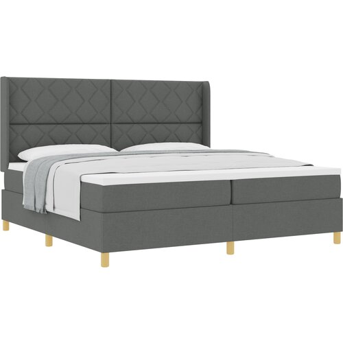vidaXL Krevet s oprugama i madracem tamno siva 200x200 cm tkanina Cene