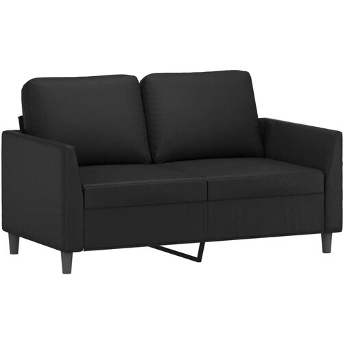  3-dijelni set sofa s jastucima crni od umjetne kože Slike