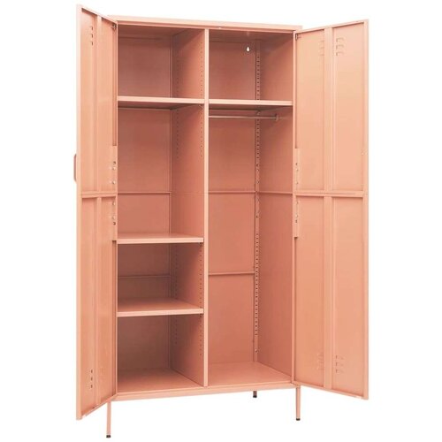 VidaXL Garderobna omara roza 90x50x180 cm jeklo Slike