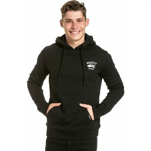 Meatfly Pulover na prostem Leader Of The Pack Hoodie Black XL