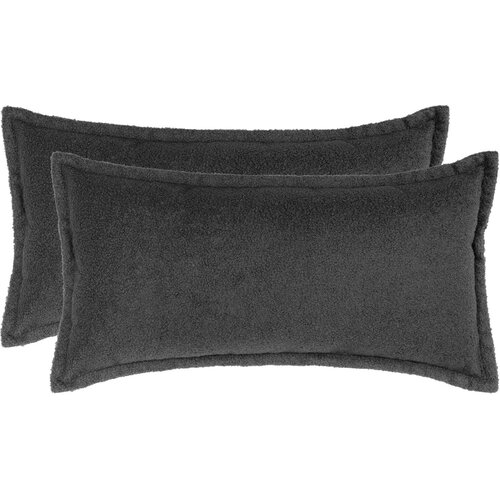  Presvlaka za jastuk 2 pcs HOUTEN Tamnosiva 40 x 80 cm Bouclé Cene