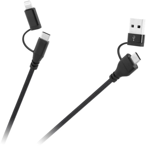 Cabletech kabel USB A/C priključak - USB C/lightning priključak (2+2) 1 m Slike
