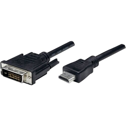 Manhattan HDMI / DVI adapterski kabel HDMI-A vtič\, DVI-D 24+1-polni vtič 1.80 m črna 372503-CG lahko se privije HDMI kabel, (20410716) Cene