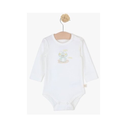 Just kiddin baby bodi s dugim rukavima happy frog white Cijene