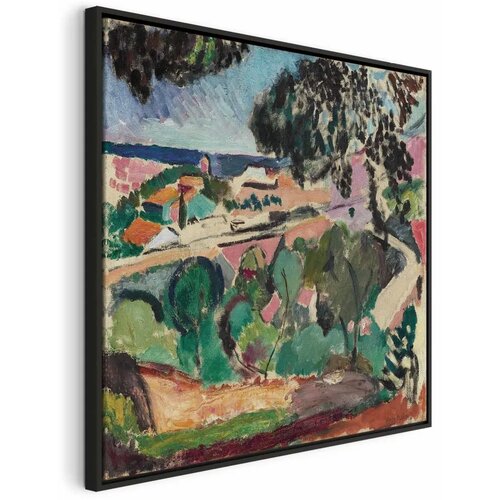  Slika - Henri Matisse &ndash; Landscape at Collioure 40x40 U crnom drvenom okviru Cijene