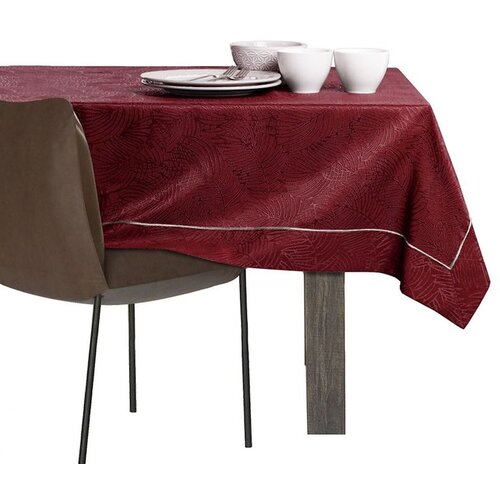 AmeliaHome Stolnjak Gaia s man&amp;scaron;etom i obrubom 110x160 cm, bordo Slike