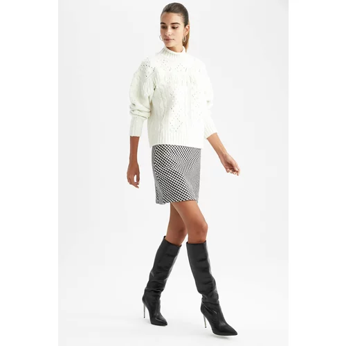 Defacto A-Line Plaid Regular Waist Mini Skirt