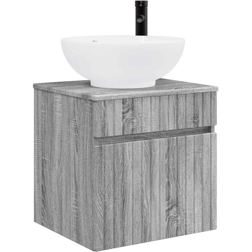 vidaXL Visoka umivalnik s police Siva Sonoma 49 x 44,5 x 66,5 cm, (5000245458) Cene