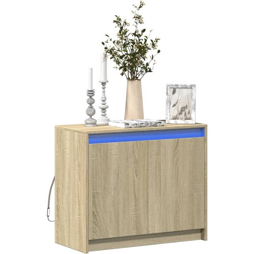 vidaXL Komoda z LED sonoma hrast 72x34x61 cm inženirski les Cene