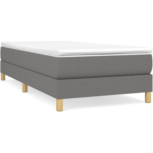 VidaXL Box spring posteljni okvir temno siv 100x200 cm blago, (20736923) Slike