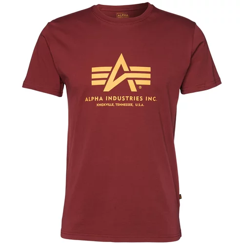 Alpha Industries Majica rumena / temno rdeča