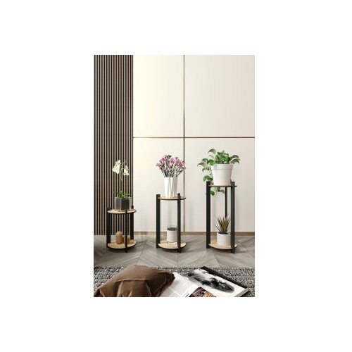 Hanah home drveni stalak za biljke Flower Desk Round Slike