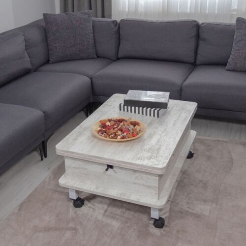 Hanah home Sto za dnevnu sobu Nino 90x40x60 cm, Prljavo beli Cene