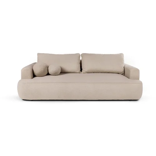 Bonami Selection Bež sklopiva sofa od bouclé tkanine 247 cm Quinoa –