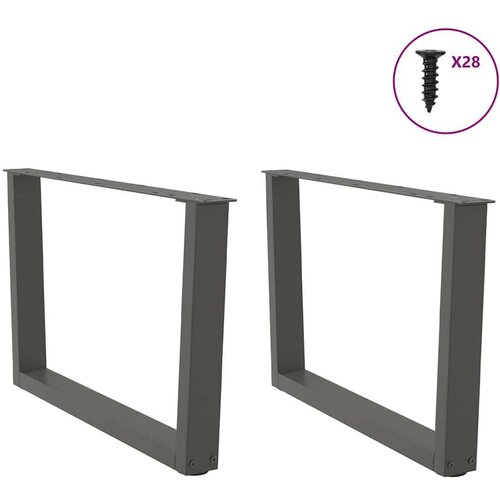  Noge blagovaonskog stola V-oblika 2 kom antracit 70x(42-43 3)cm Slike