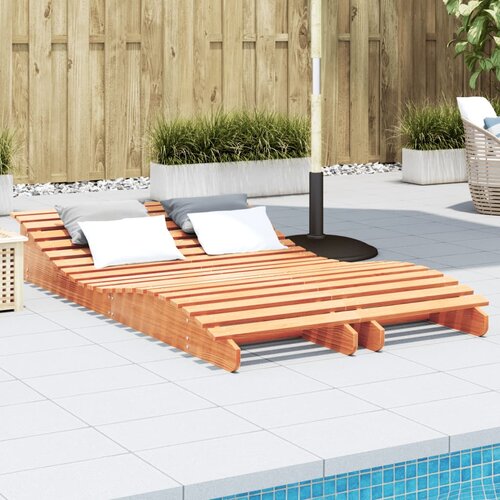 vidaXL Ležalnik 2 kosa voščeno rjav 205x60x31,5 cm trdna borovina Cene