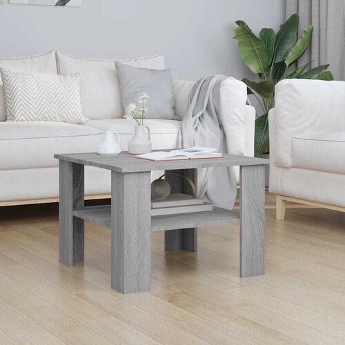  Stolić za kavu boja sivog hrasta 60x60x42 cm konstruirano drvo Cijene