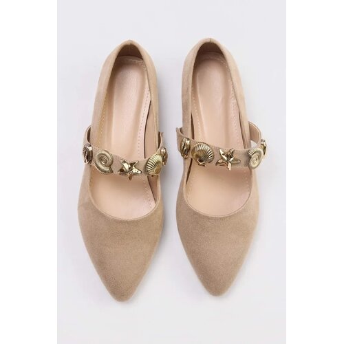 Trendyol Shoes Ženske baletanke Takss26Be00003, Bež Slike