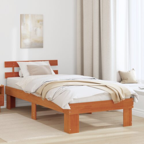  Konstrukcija postelje Rjava 90 x 190 cm Trden borov les, (5000022884) Cene
